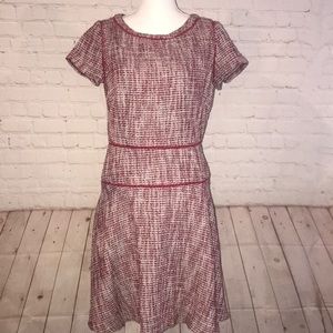 Banana Republic Textured Tweed Fit & Flare Dress